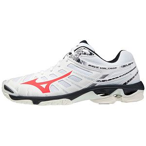 Tenis Para Voleibol Mizuno Wave Voltage Mujer Blancos/Rojos/Negros | Mexico-891347